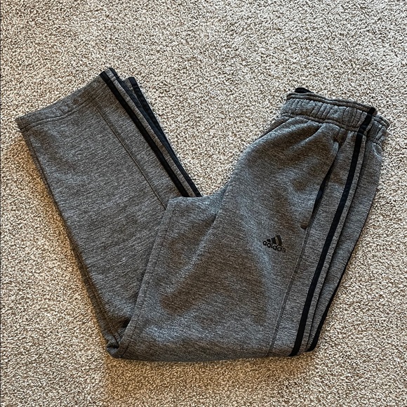 adidas Pants - Adidas Women’s Small Charcoal Sweatpants with Black Stripes
